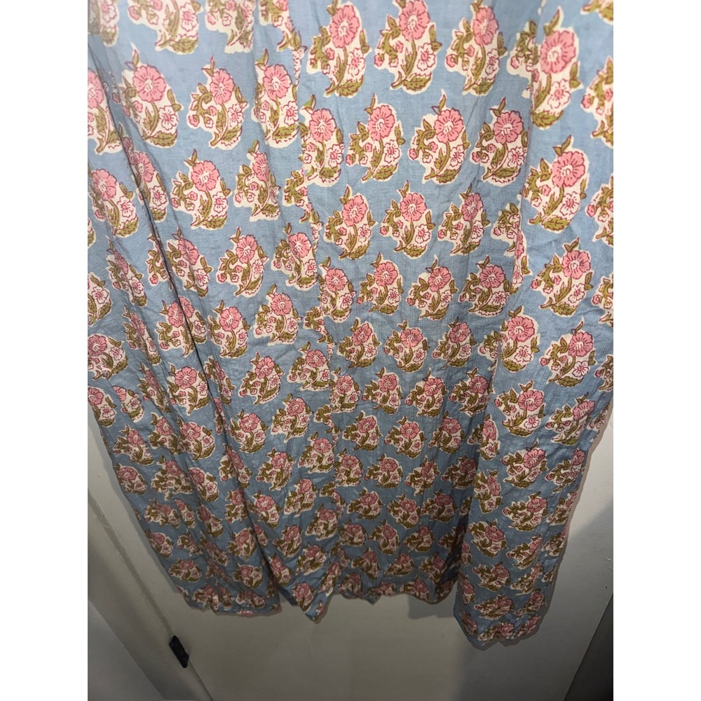 Natural Life Avery Midi Dress Wildflowers Tiles Rust Cotton Pockets XL Boho - Picture 8 of 11